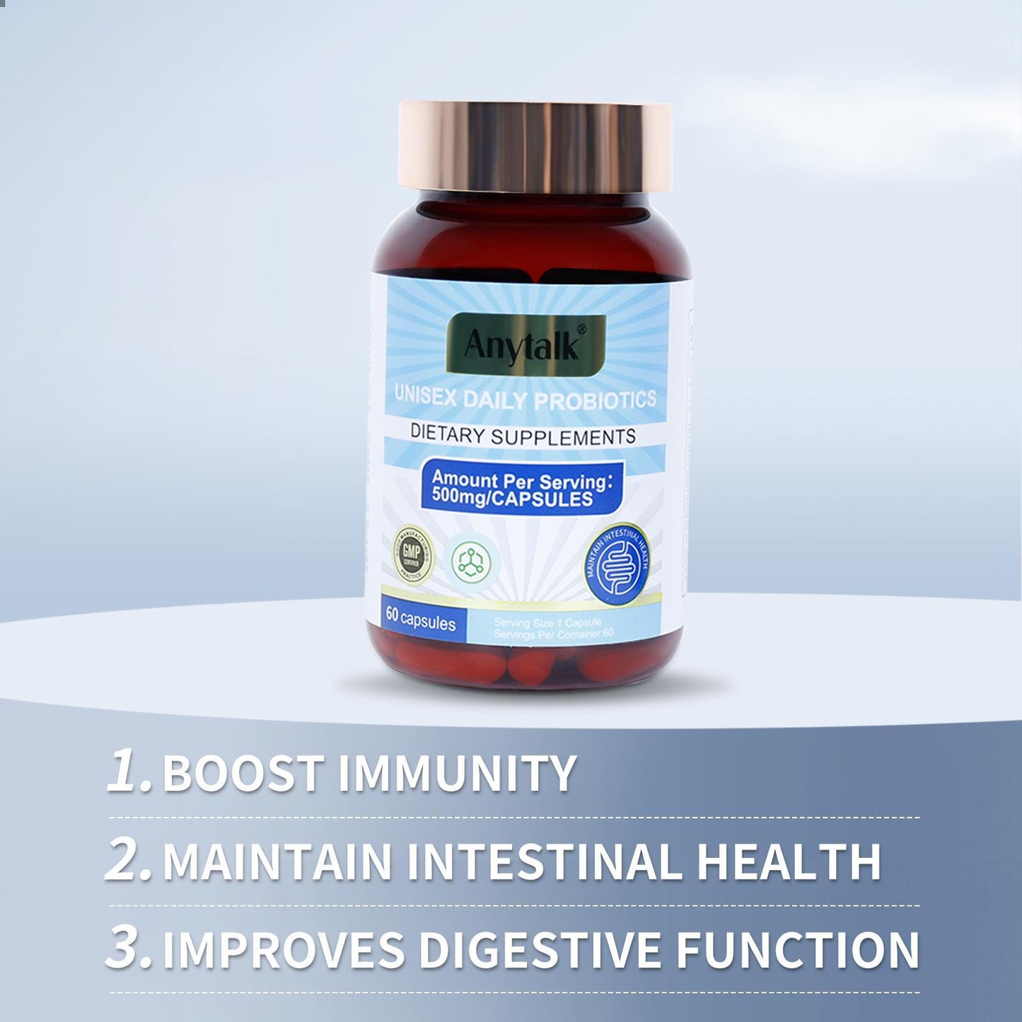 Probiotics With Lactase And Prebiotic Fiber To Support Digestion And Gut Health