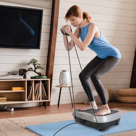 Vibration Exercise Machine With Resistant Bands