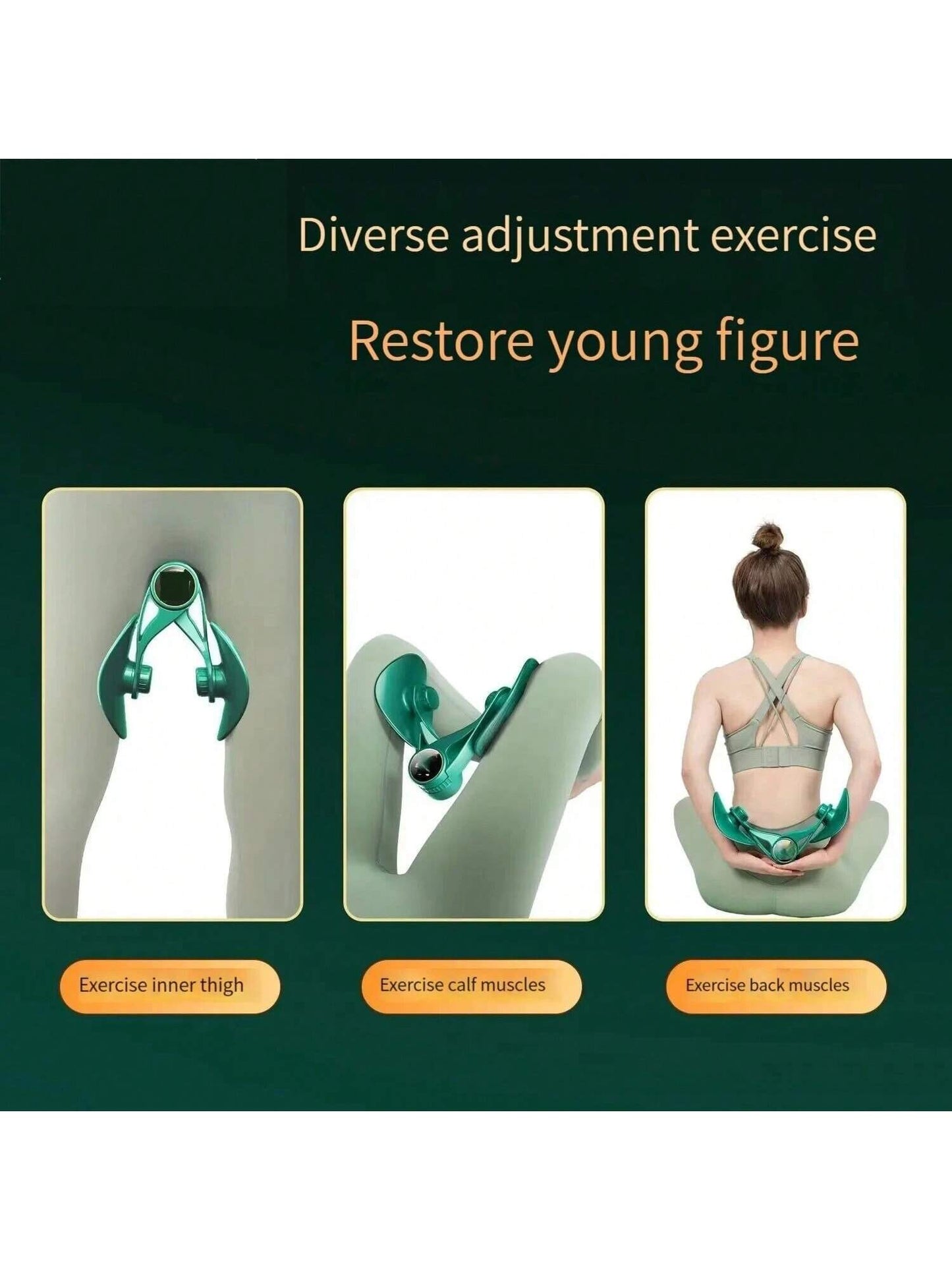 Inner Thigh Exerciser And Pelvic Floor Kegel Trainer With Resistance Bands And LED Counter