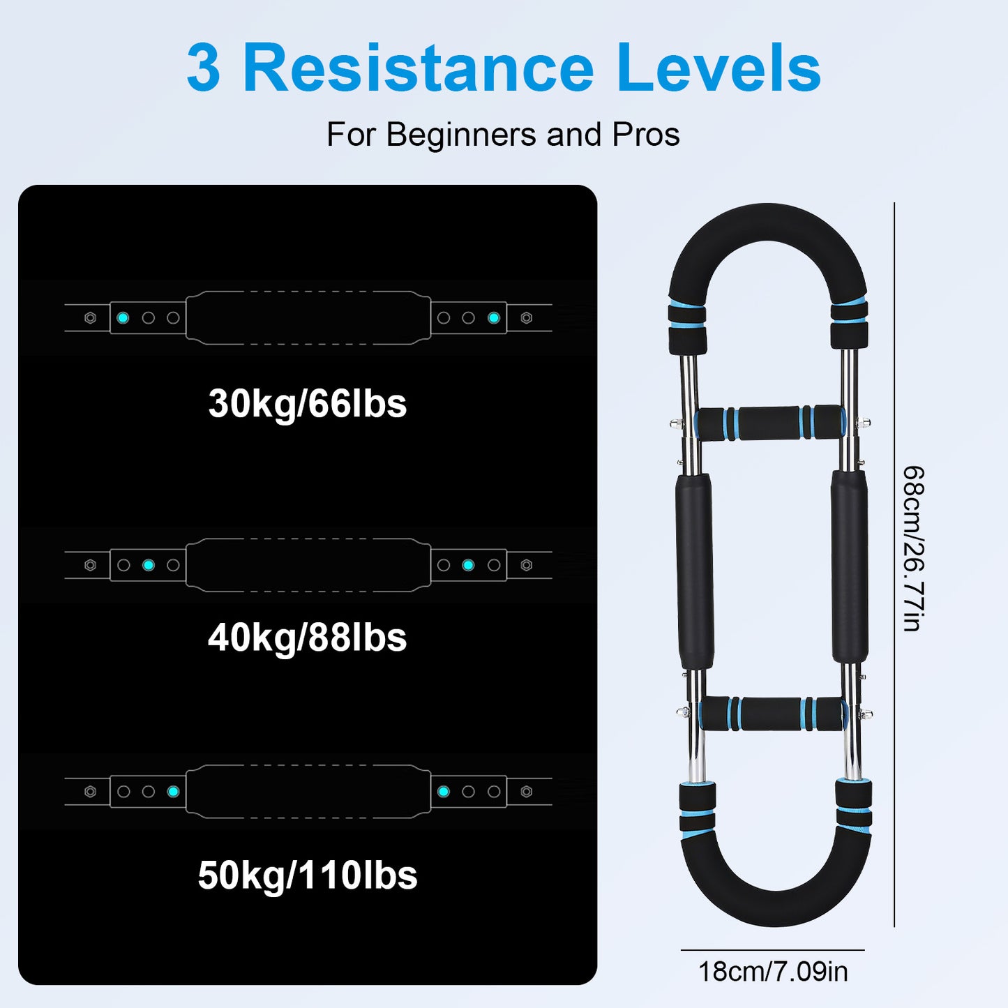 Arm Exerciser Spring Workout Bar Strength Enhancer