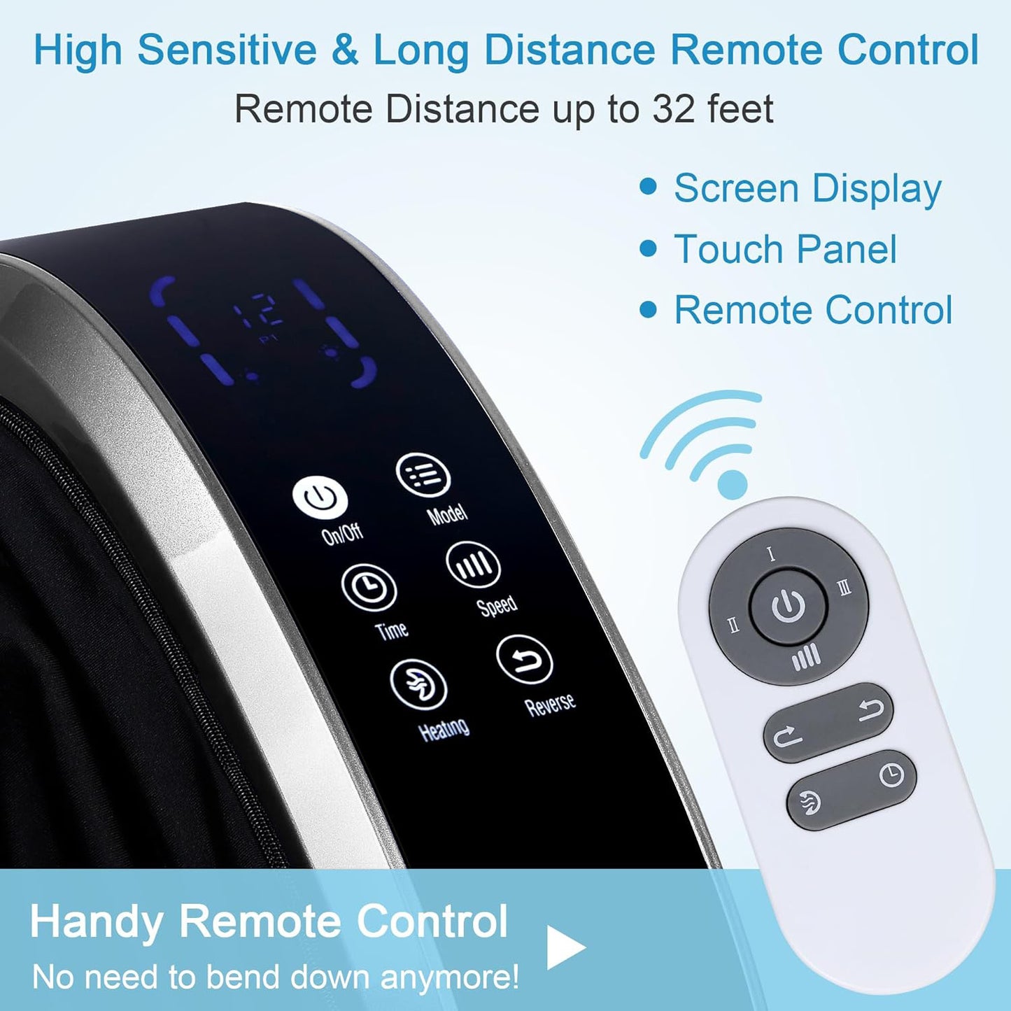 Professional Foot Massager With Heat & Kneading - 4 Auto Modes, Adjustable Speed, Calf & Sole Relaxation, Shiatsu Reflexology For Home,Office Use