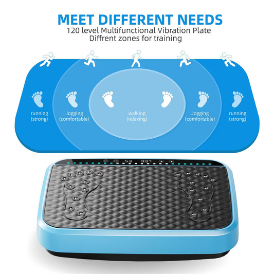 Vibration Plate Exercise Machine, Whole Body Fitness Platform For Lymphatic Drainage, Vibrating Shaker Board With 120 Speed Levels, Weight Loss And Fat Burner Workout Equipment