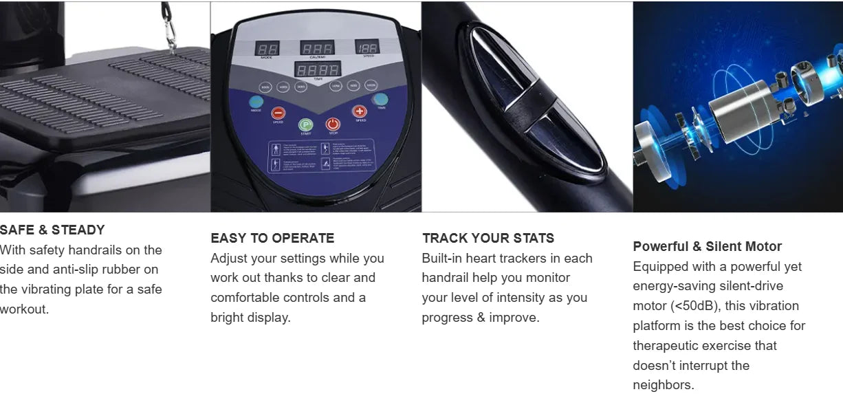 2000W Vibration Platform Whole Body Massager Fitness Machine Exercise Training