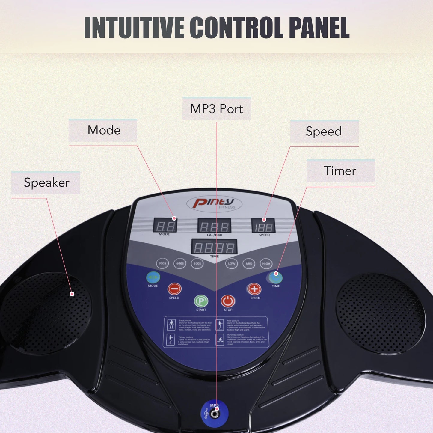 2000W Vibration Platform Whole Body Massager Fitness Machine Exercise Training