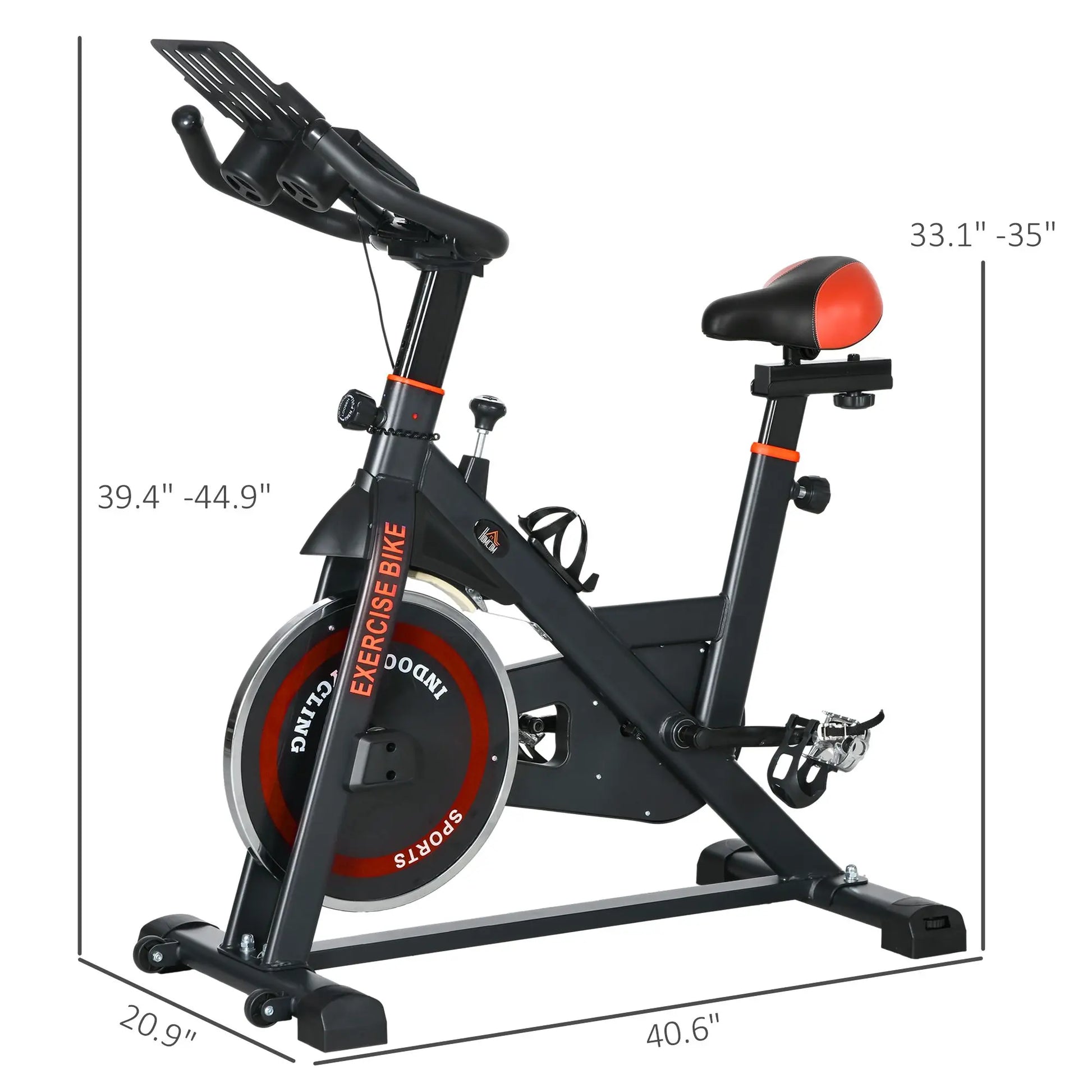 DB Hot sale Indoor Stationary Bike for Fitness Adjustable Height and Resistance LCD Monitor Home Use with Pedal Cage-2