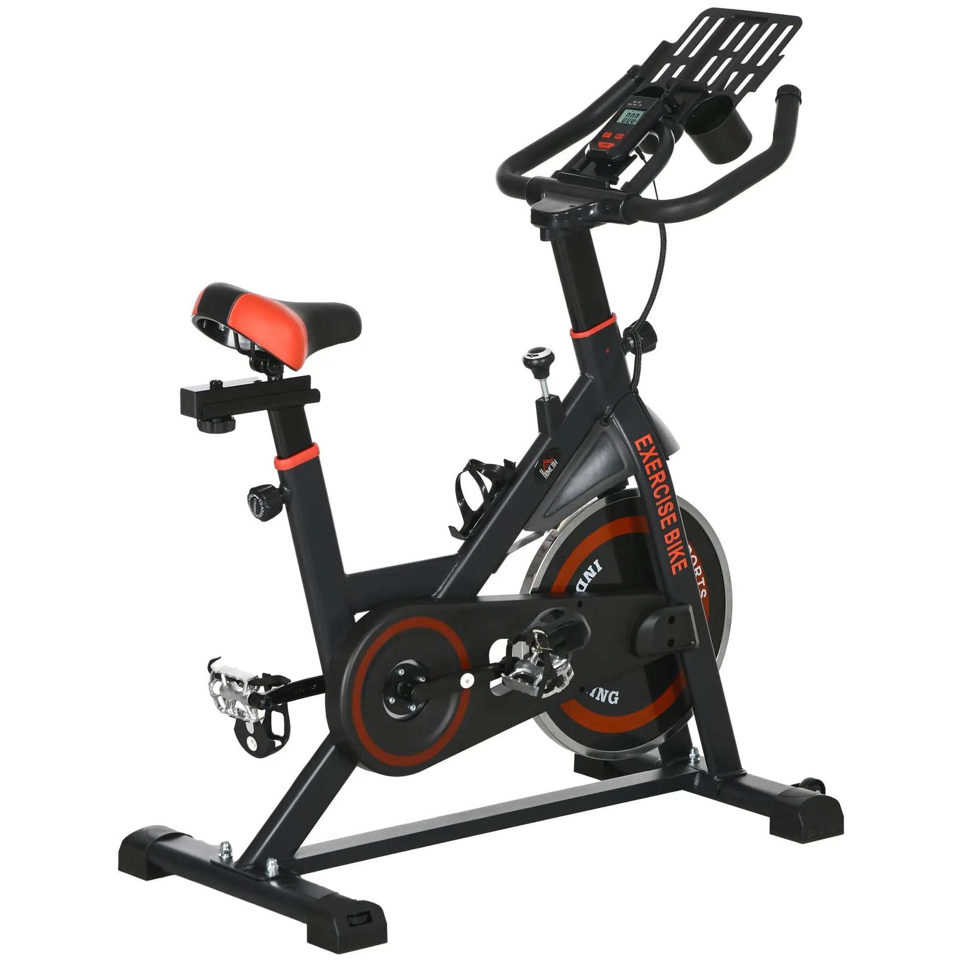 DB Hot sale Indoor Stationary Bike for Fitness Adjustable Height and Resistance LCD Monitor Home Use with Pedal Cage-0
