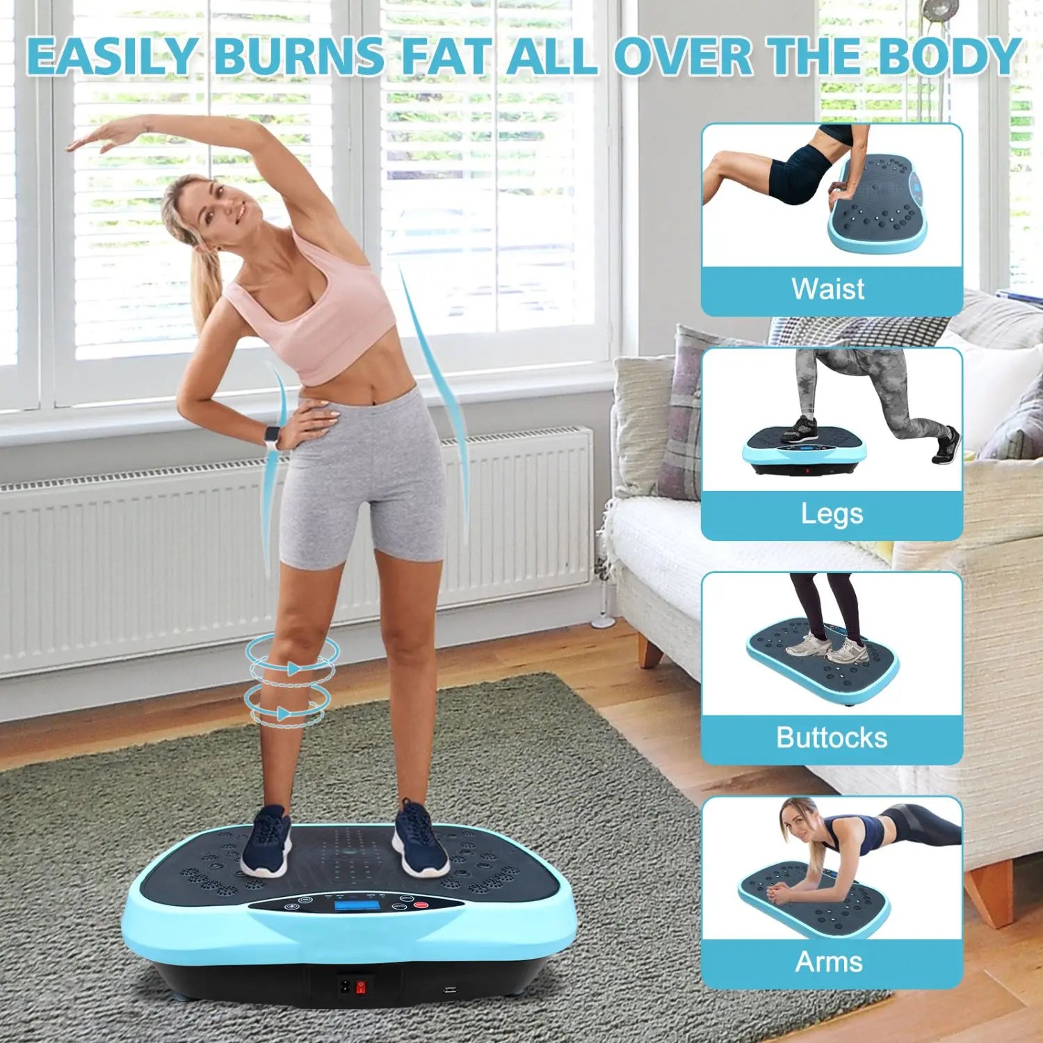 DB Home Training Equipment Whole Body Workout Vibration Fitness Platform Exercise Machine for Weight Loss Educational Equipment-3