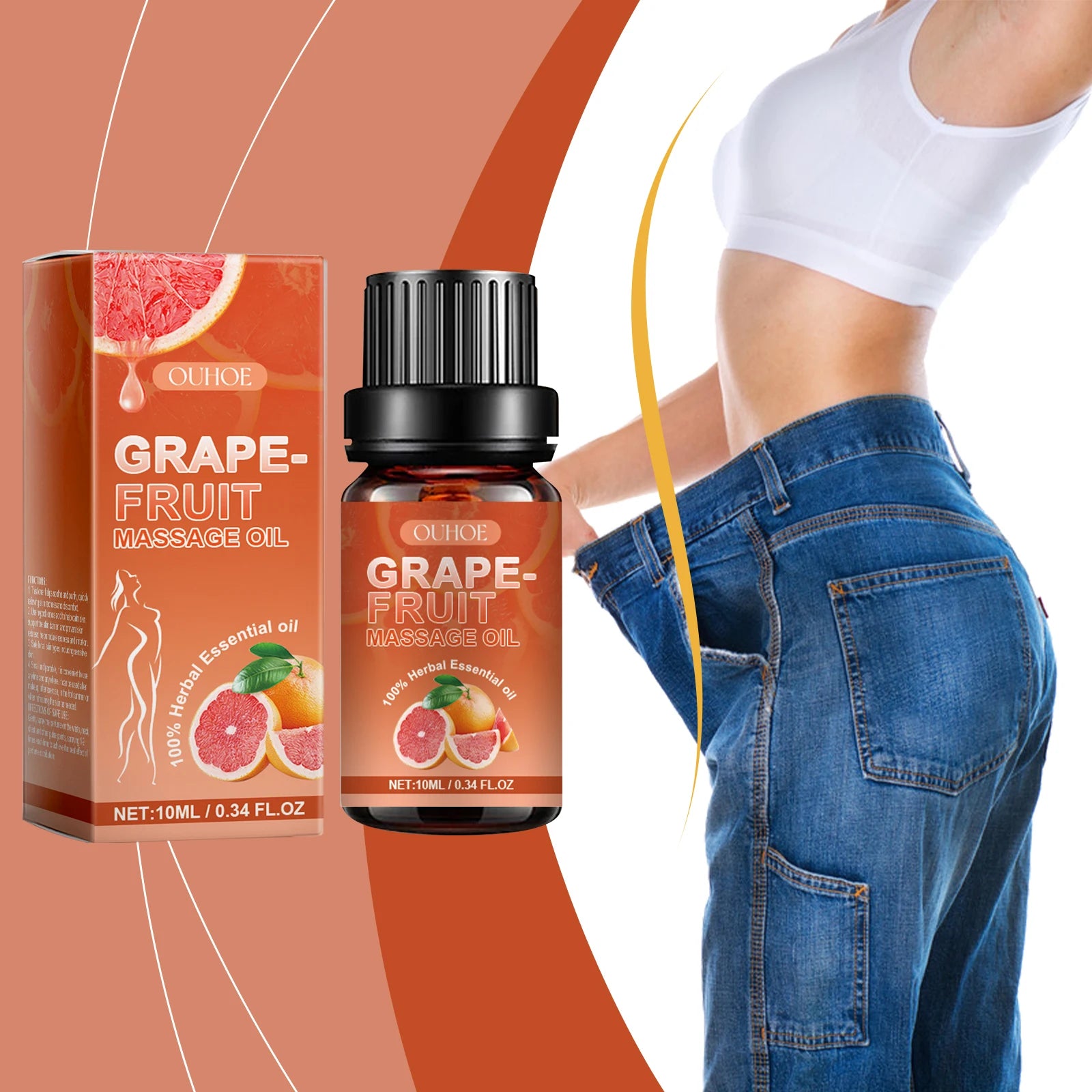 OUHOE Grapefruit Essential Oil for Massage Moisturizing and Repair Body Skin Soothing Care-1