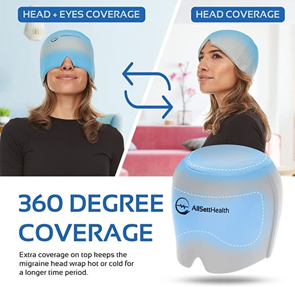 Migraine Relief Cap Ice Head Wrap, Headache Hat